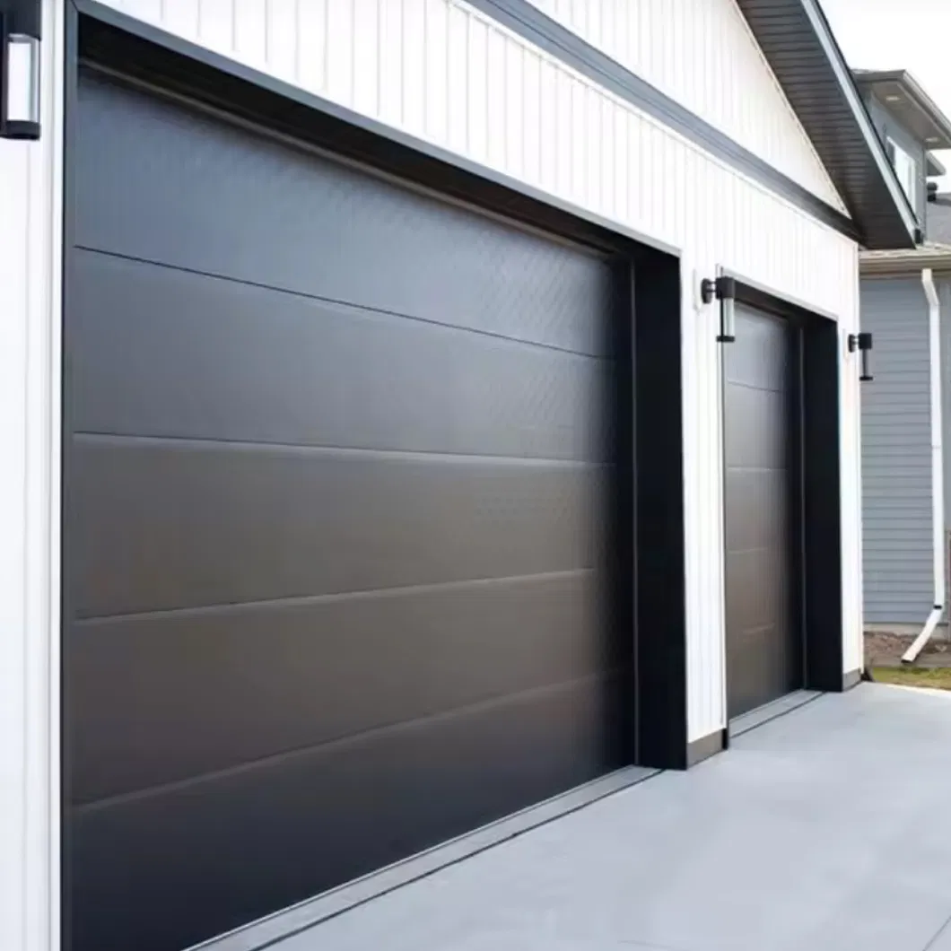 Durable Low Maintenance Aluminum Automatic Sectional Overhead Garage Door for Modern Single Family Houses