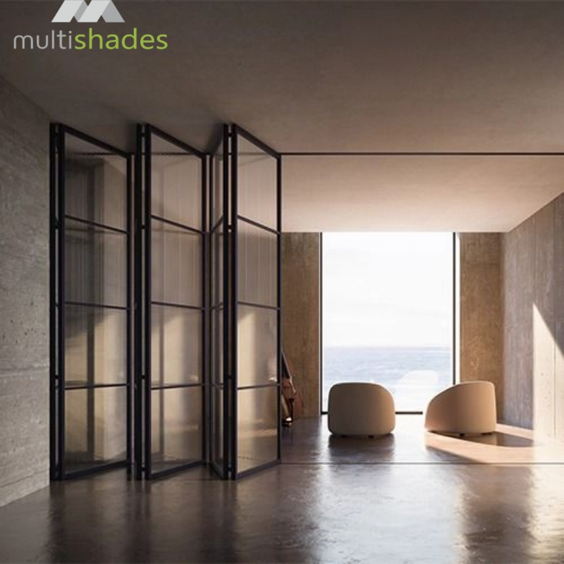 Low-Maintenance Aluminum Folding Door Solution Durable Powder-Coated Finish for Long-Term Use Easy Cleaning and Minimal up Keep Required with Hoppe Hardware