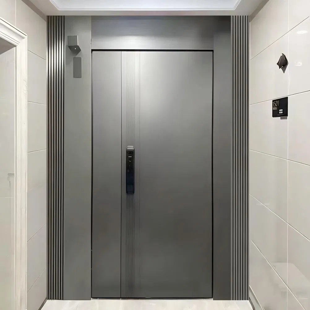 Exterior Anti Theft Metal Main Steel Security Interior Aluminum Door for Nigeria Aluminium for Home Apartment Entry Door