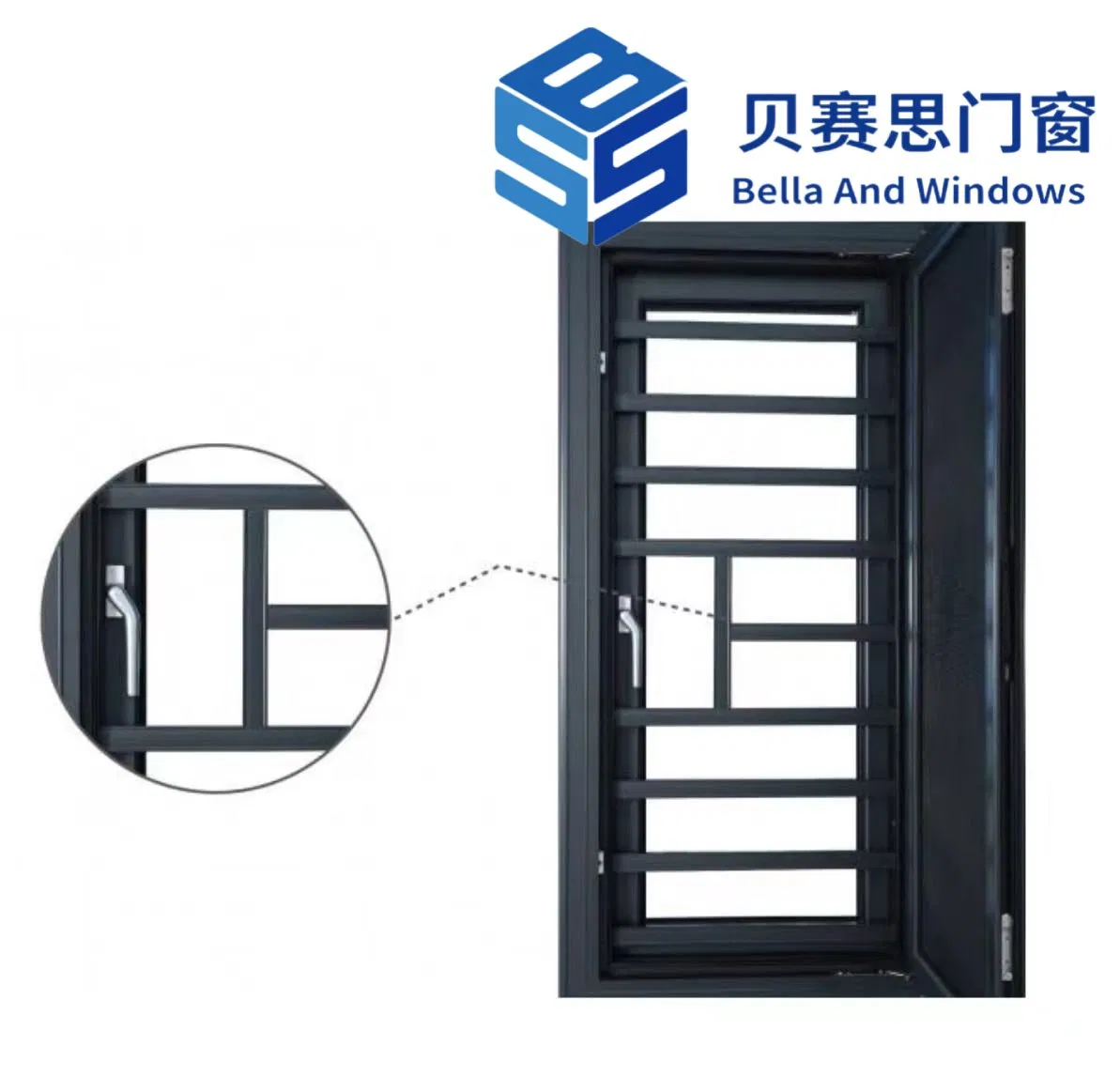 20+ Years Chinese Manufacturer Anti-Corrosion Anti-Burglar Aluminum Alloy Security Window Metal Window with Anti-Fall Grill