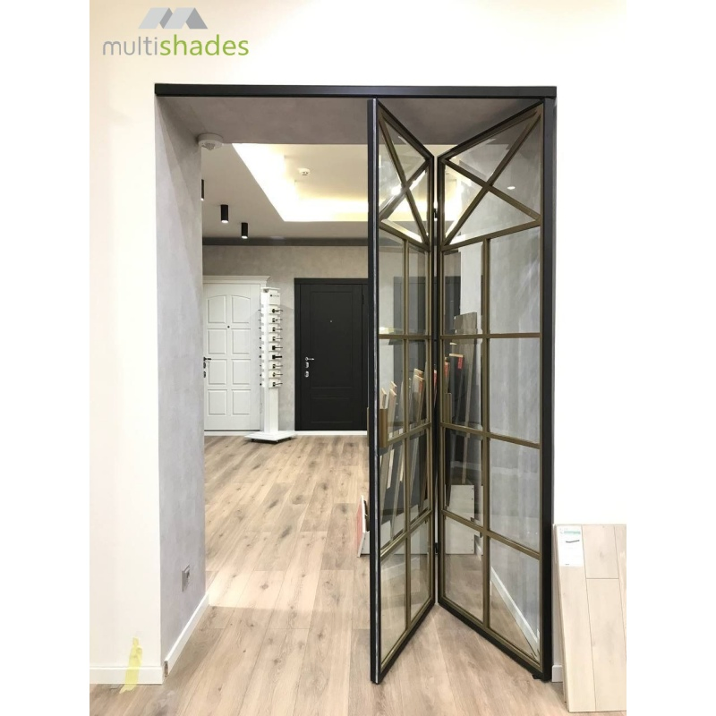 Low-Maintenance Aluminum Folding Door Solution Durable Powder-Coated Finish for Long-Term Use Easy Cleaning and Minimal up Keep Required with Hoppe Hardware
