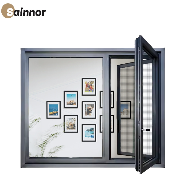 Soundproof Insulated Aluminum Window with Weather-Resistant Powder Coated Surface