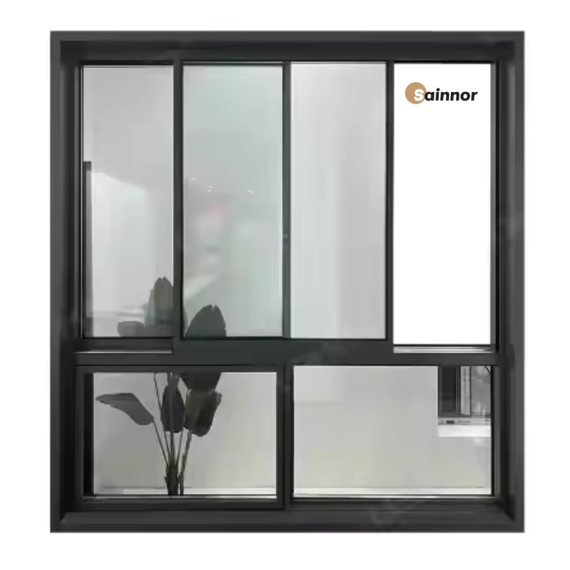 High-Performance Customized Low-E Double Clear Glass Acoustic Insulated Aluminum Window