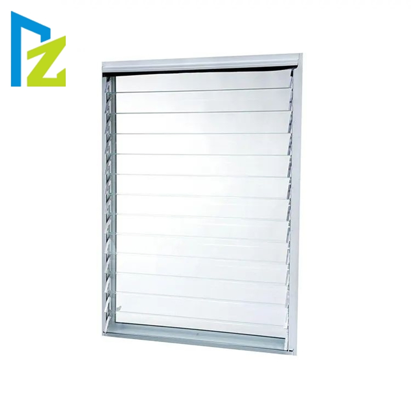 Aluminium Casement Window with Fixed Louver and Clear Glass Panels for Ventilation and Modern Homes