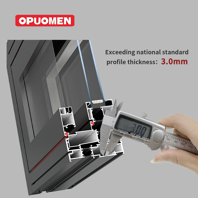 Residential Thermal Break Insulated Double Glazed Window Aluminium Casement Windows