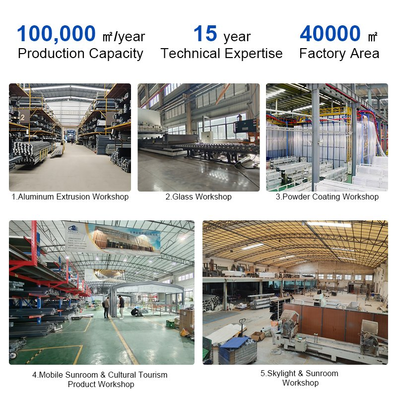 Durable Aluminum Alloy Folding Window Soundproof Double Layer Glass and Thermal Insulated Structure Window