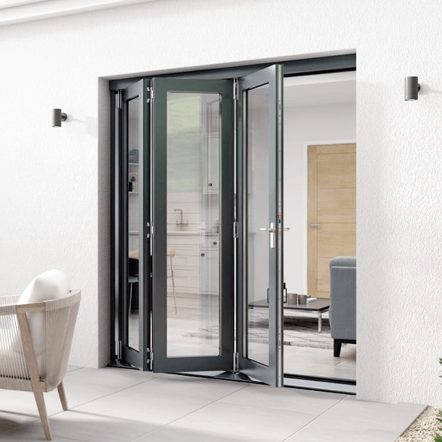 Custom Aluminium Double Glass Bifold Doors Aluminum Folding Door Balcony