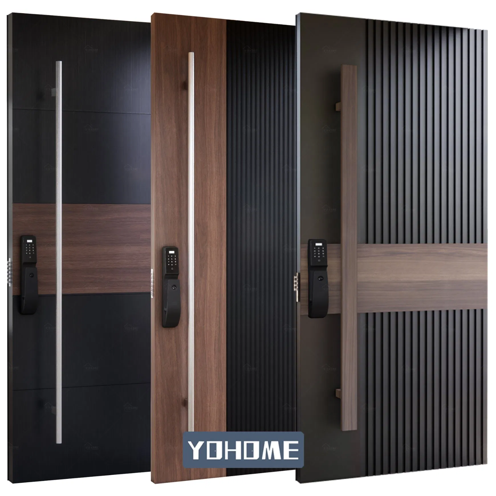 China High Quality Factory Custom Modern House Cast Aluminum Villa Entrance Main Stainless Steel Front Entry Pivot Exterior Doors