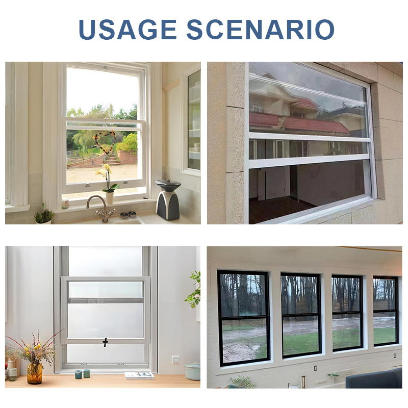 Premium Aluminum Vertical Sliding Window Energy Saving Laminated Glass Panels and UV Resistant Window