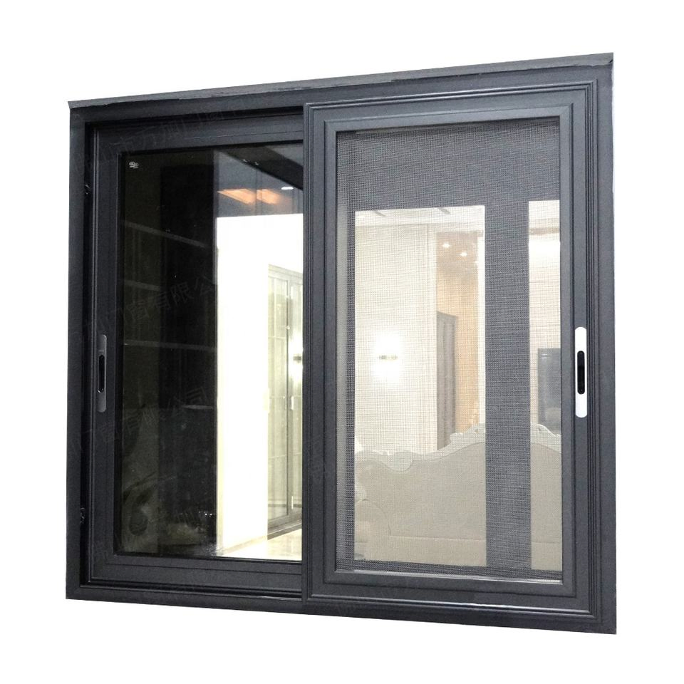 Factory Price Residential Aluminum Frame Horizontal Glass Sliding Fire Window