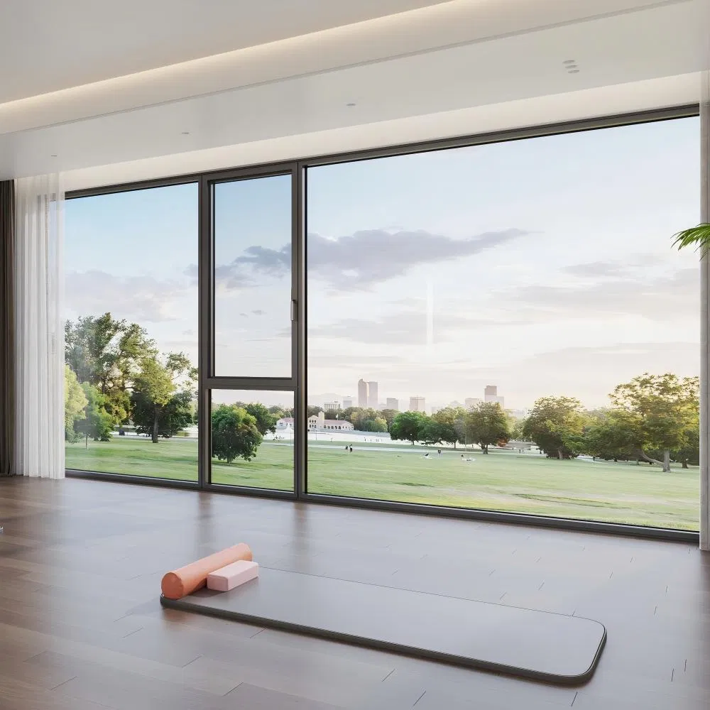 China Aluminum Alumnium Window and Door Factory Manufacturer Casement Swing Window with Double Soundproof Glass Flyscreen for Home Villa Hotel