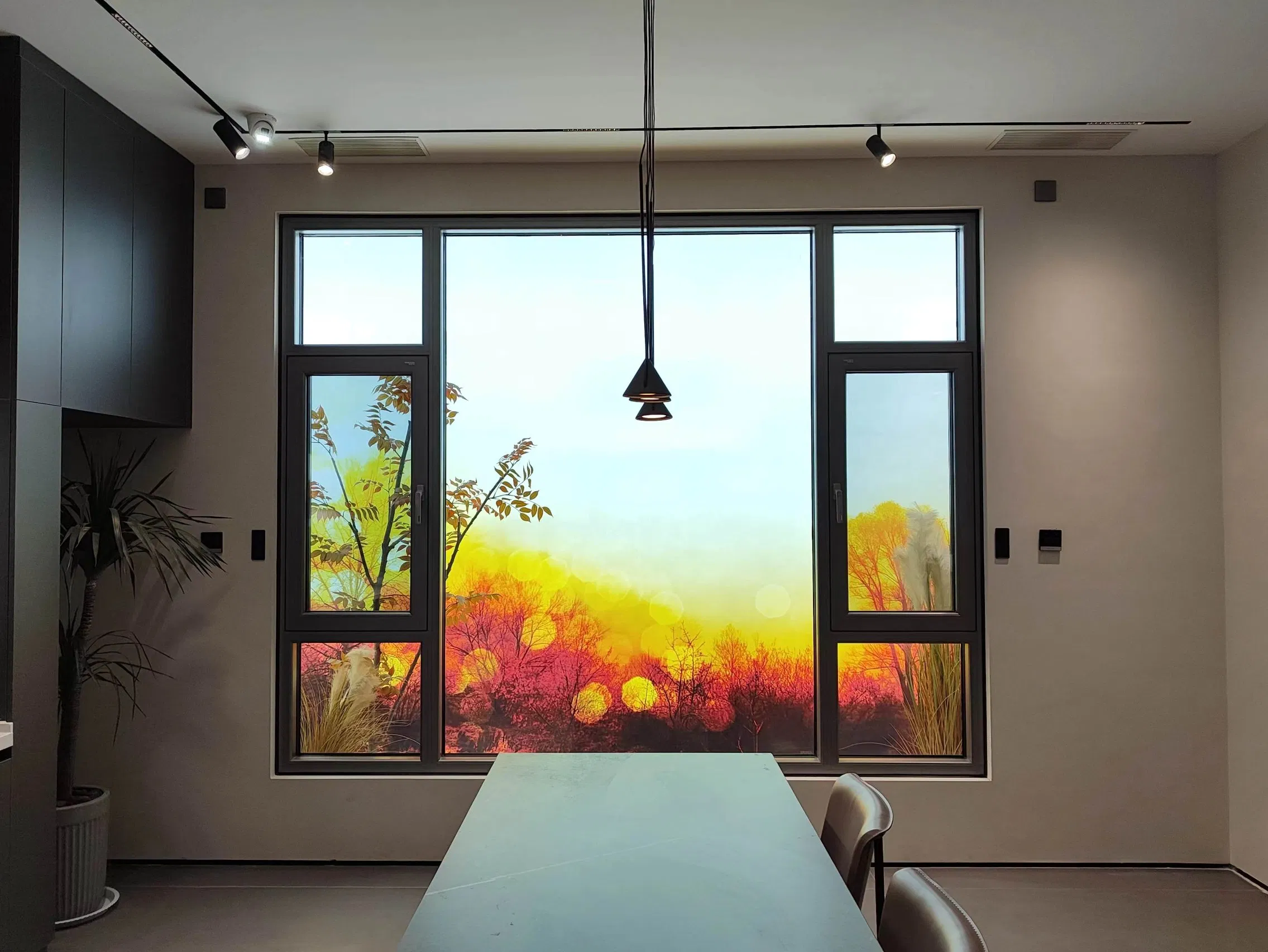 Sound Insulation Powder Spray Hope Handle Aluminum Profile Aluminum Casement Window with Double Inner and Outer Opening Anti-Corrosion and Anti-Aging