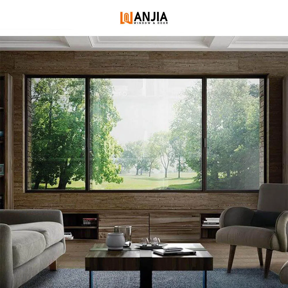 Durability Three Panel CE Standard Weather Resistant Glass Aluminum Sliding Window