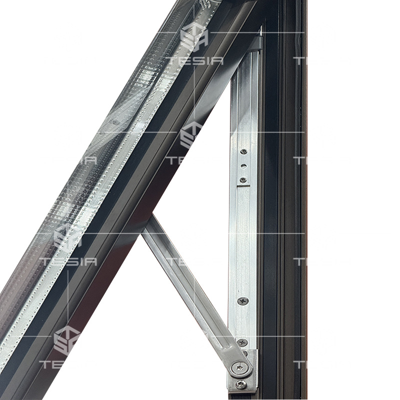 Residential Outswing Top-Hung Windows Aluminum Casement Awning Top-Hinged Window