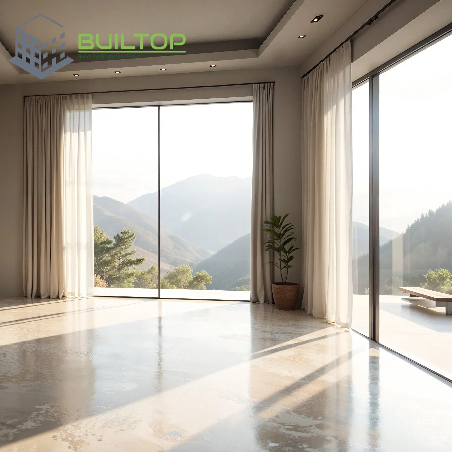 All-in-One Full-View Glass Door - Easy Installation &amp; Low-Maintenance Design