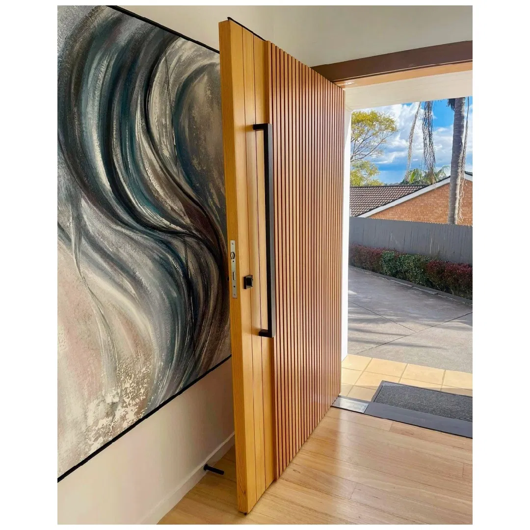 Luxury Matte Black Aluminum Entry Door Durable Anti-Corrosion Exterior Door Thermal Insulated Villa Front Door Factory Direct Supplyentrance Door Safety Door