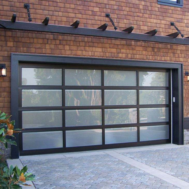 Cbmmart Low-Maintenance Design Aluminium Glass Remote Control Automatic Steel Garage Doors