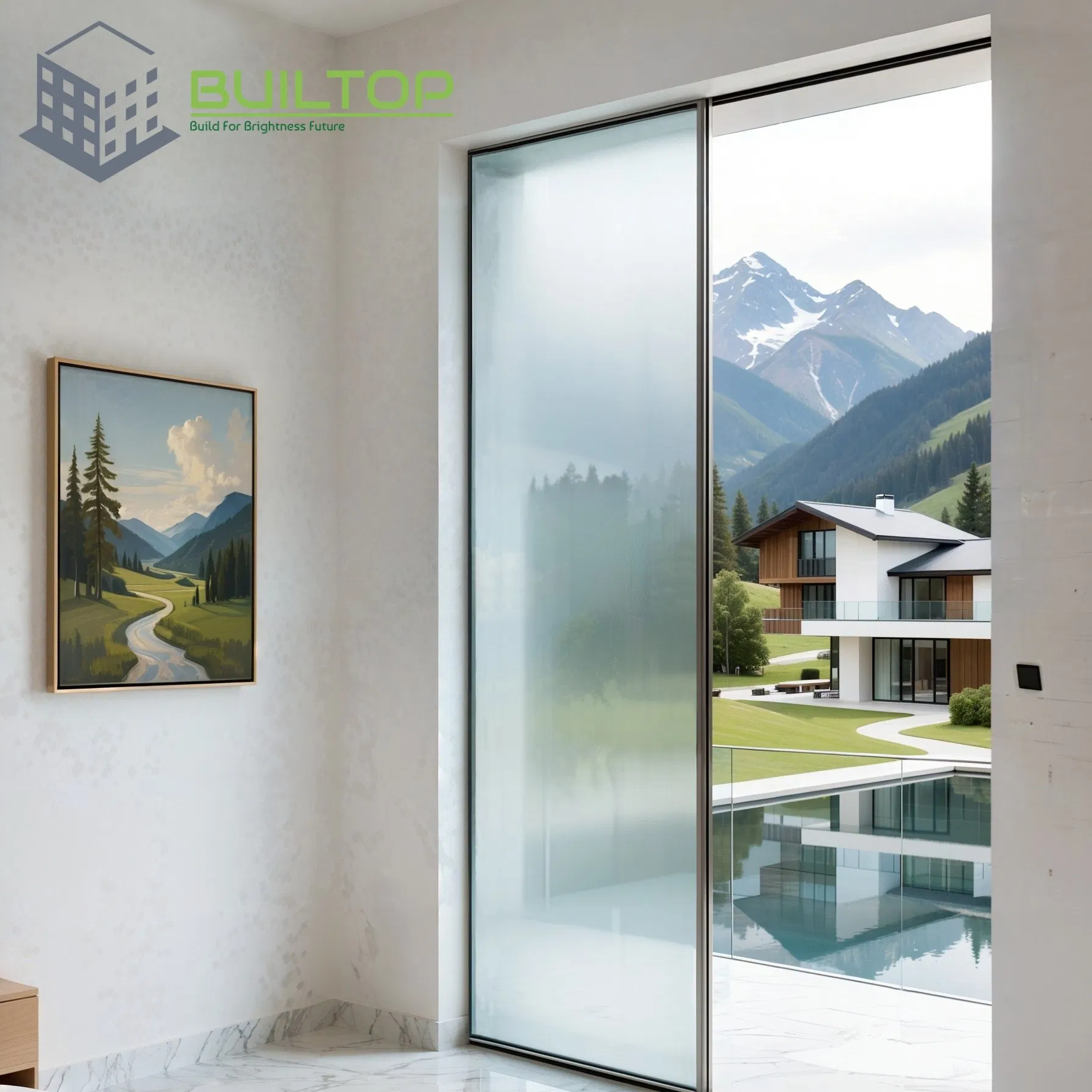 All-in-One Full-View Glass Door - Easy Installation &amp; Low-Maintenance Design