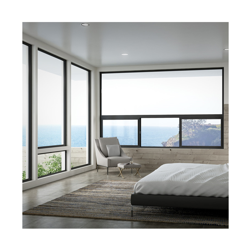 Aluminum Fixed Window with Net Glass Profile Doors Aluminum Fixed Window