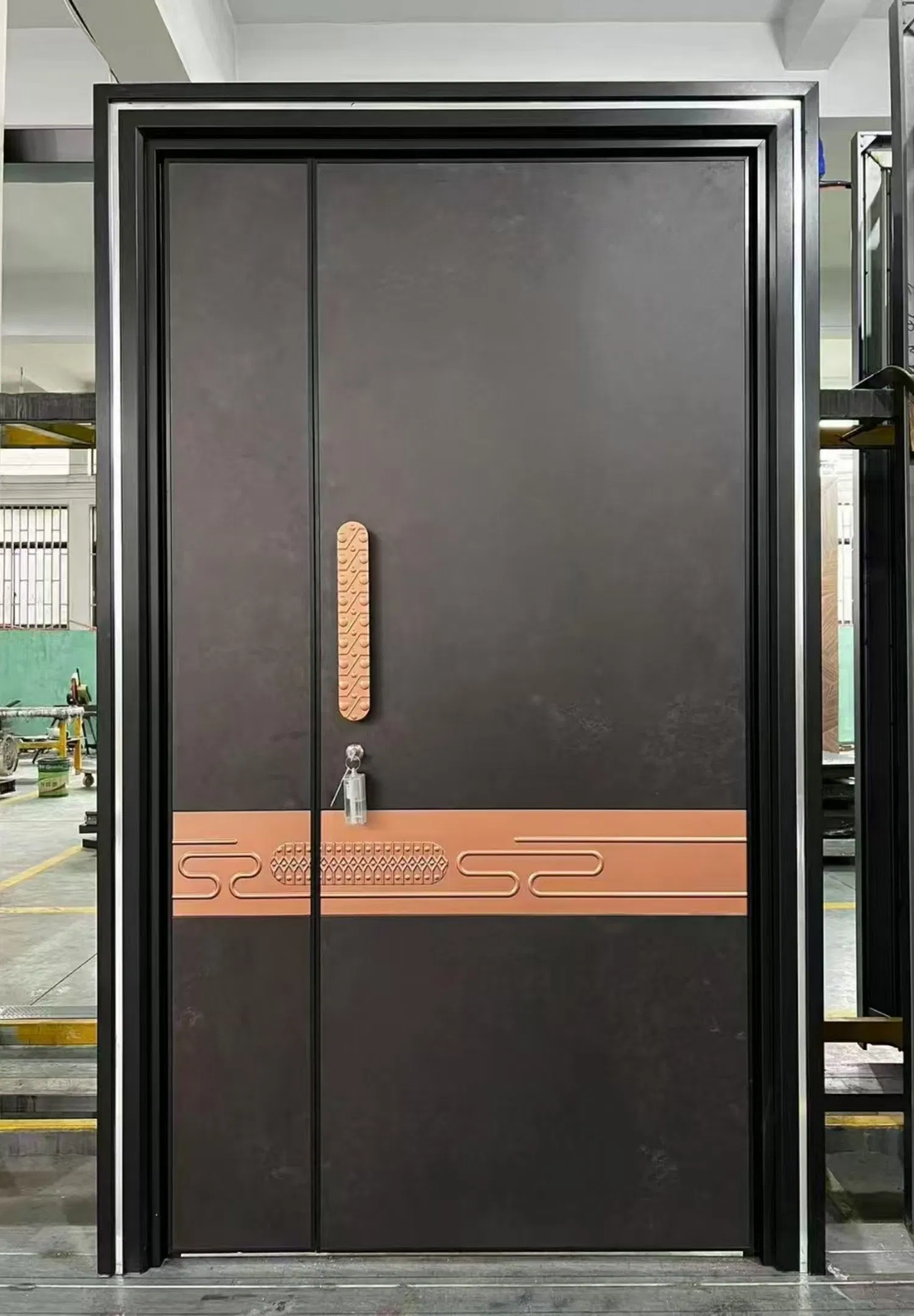 Stable Precision Carved Cast Aluminum Entry Door for All Outdoor Entrances