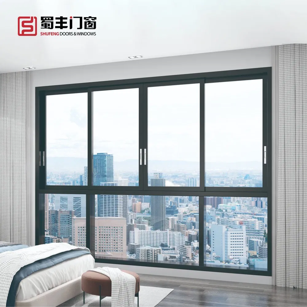 4. New Design Aluminium Aluminum Alloy Double Glazing Tempered Glass Sliding Window House Anti Burglar Kitchen Bedroom Bathroom Home Custom Windows and Doors