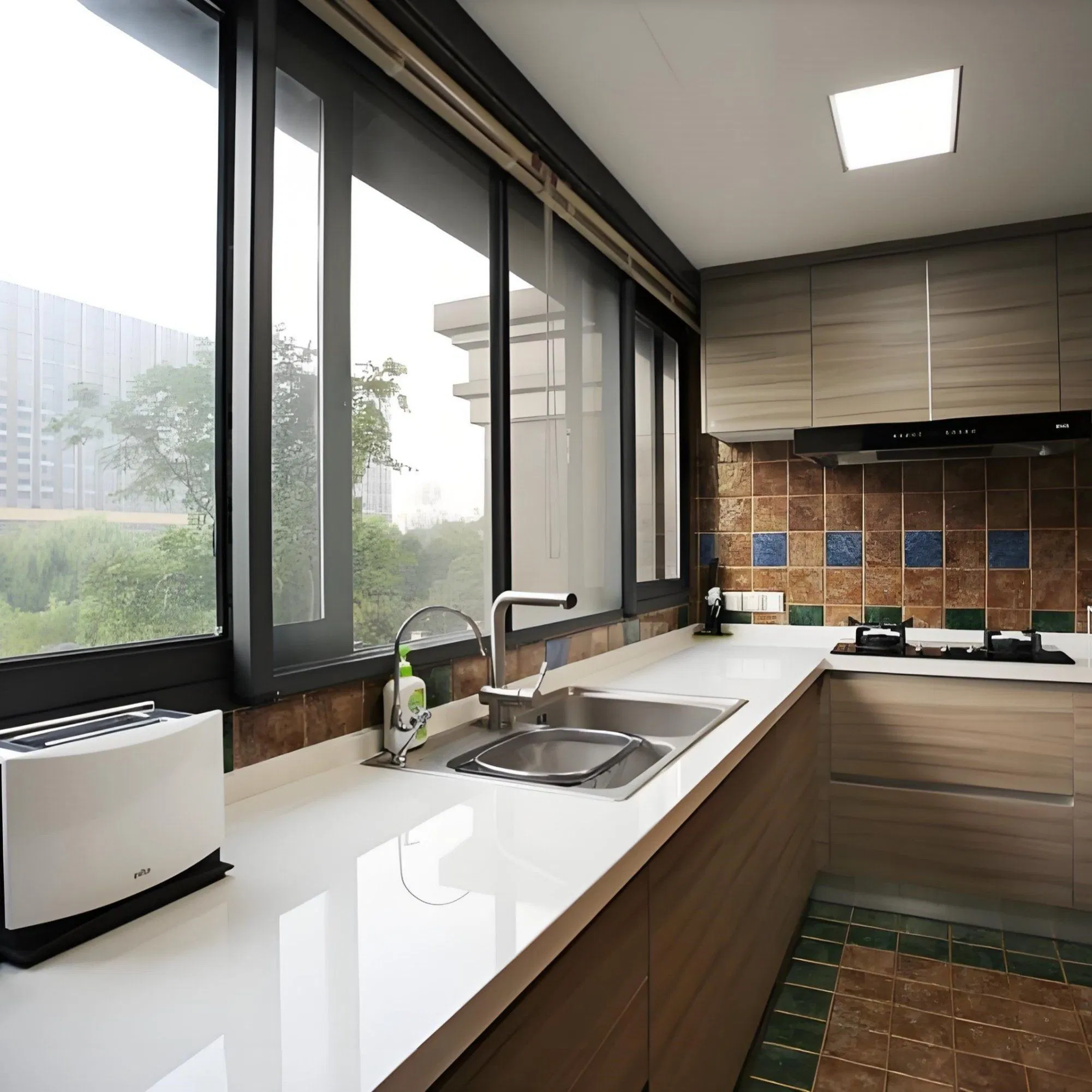 High Performance Floating Track Aluminum Sliding Window 68mm Sash