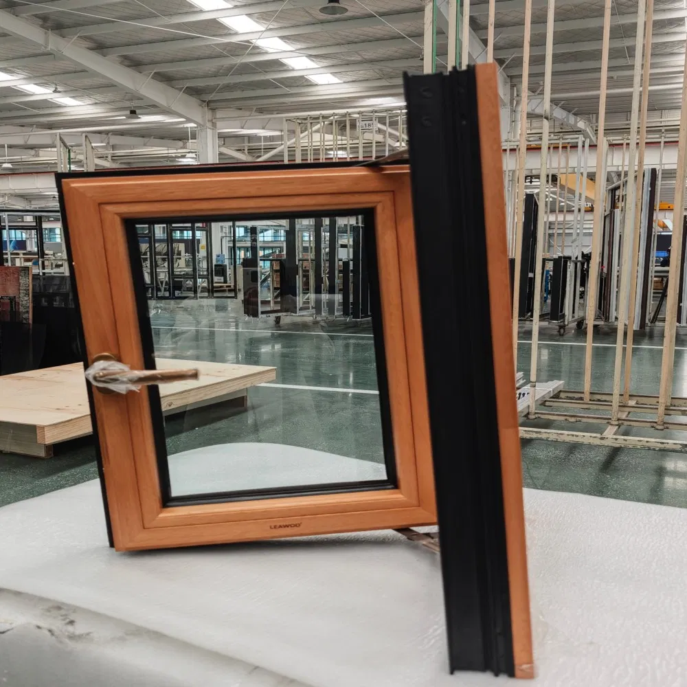 Residential Thermal Break Aluminum and Wood Casement Windows with Handle