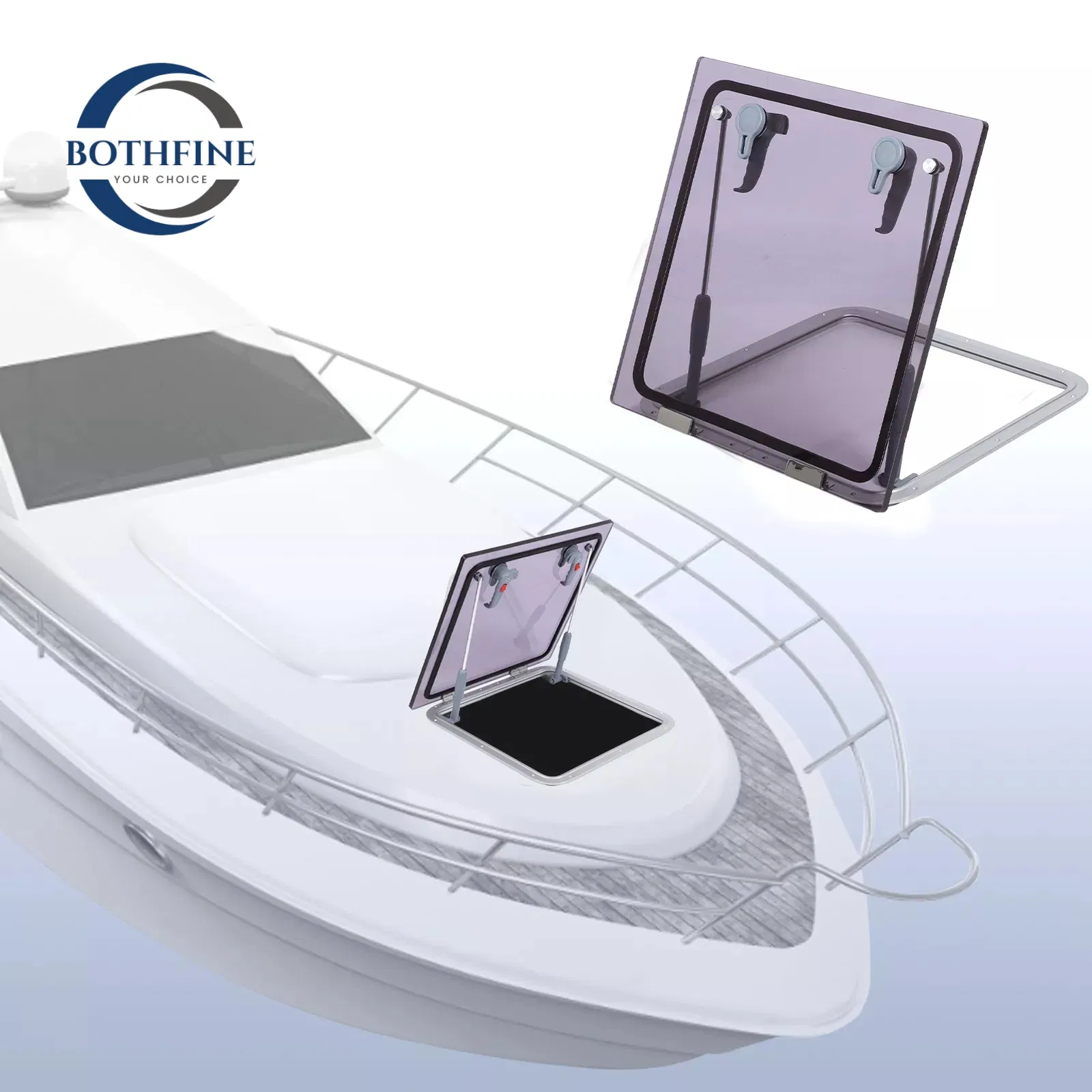 Heavy Duty Aluminum Alloy UV Resistant Yacht Skylight Porthole Window