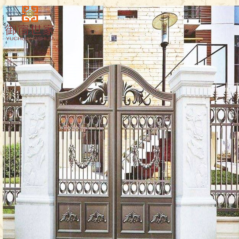 Cheap Price Low Maintenance Steel Fence Iron Aluminum Metal Door