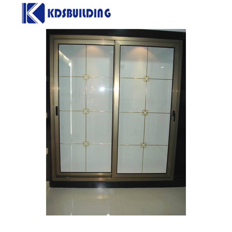Model Gates Commercial Aluminum Frame Sliding Security Door with Construction Materials Glass
