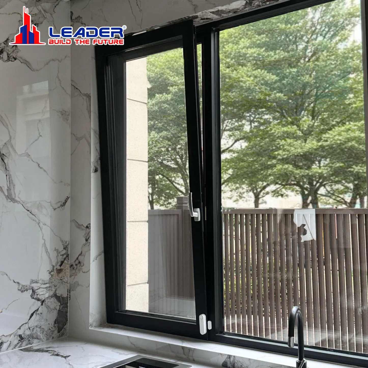 Aluminum Metal Tilt &amp; Turn Double Casement Windows with Precision Hardware