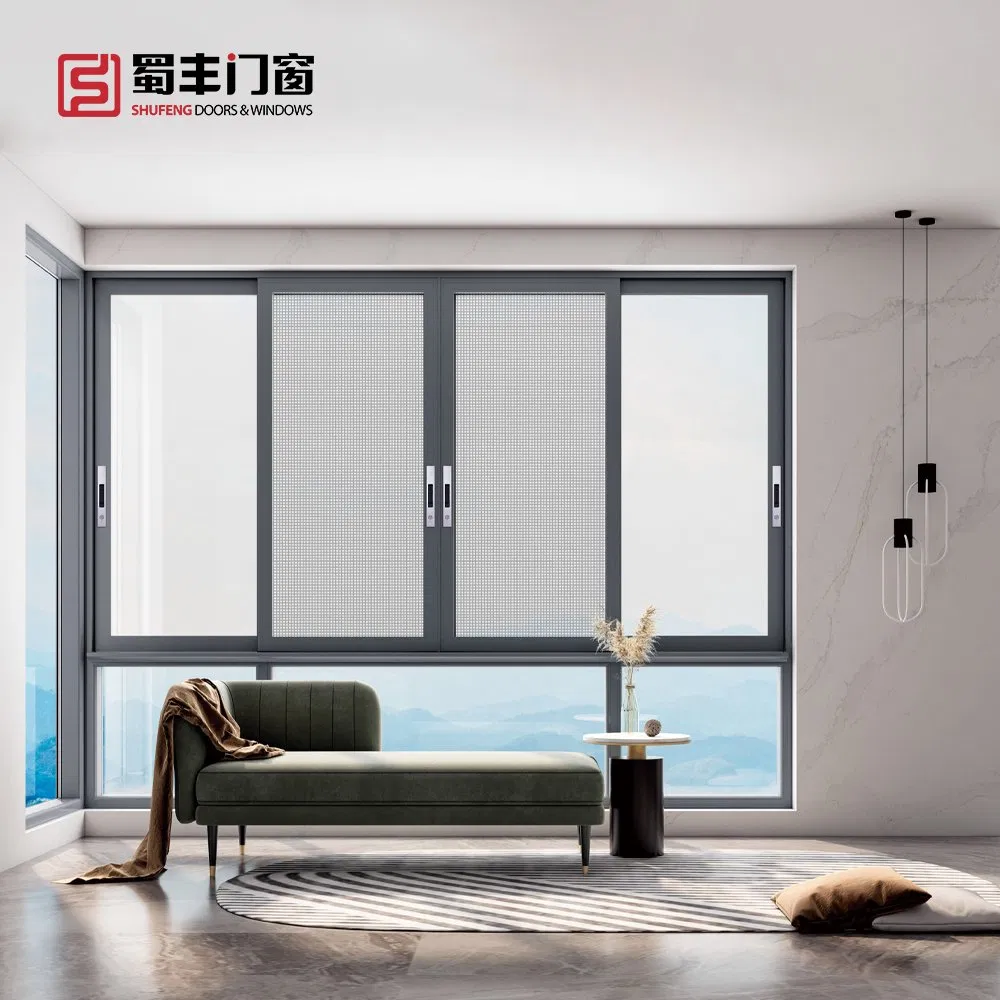 4. New Design Aluminium Aluminum Alloy Double Glazing Tempered Glass Sliding Window House Anti Burglar Kitchen Bedroom Bathroom Home Custom Windows and Doors