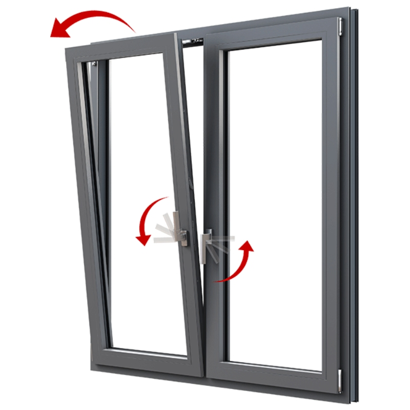 High End Quality Anti-Corrosion Thermal Break Double Glass Aluminum Tilt and Turn Window