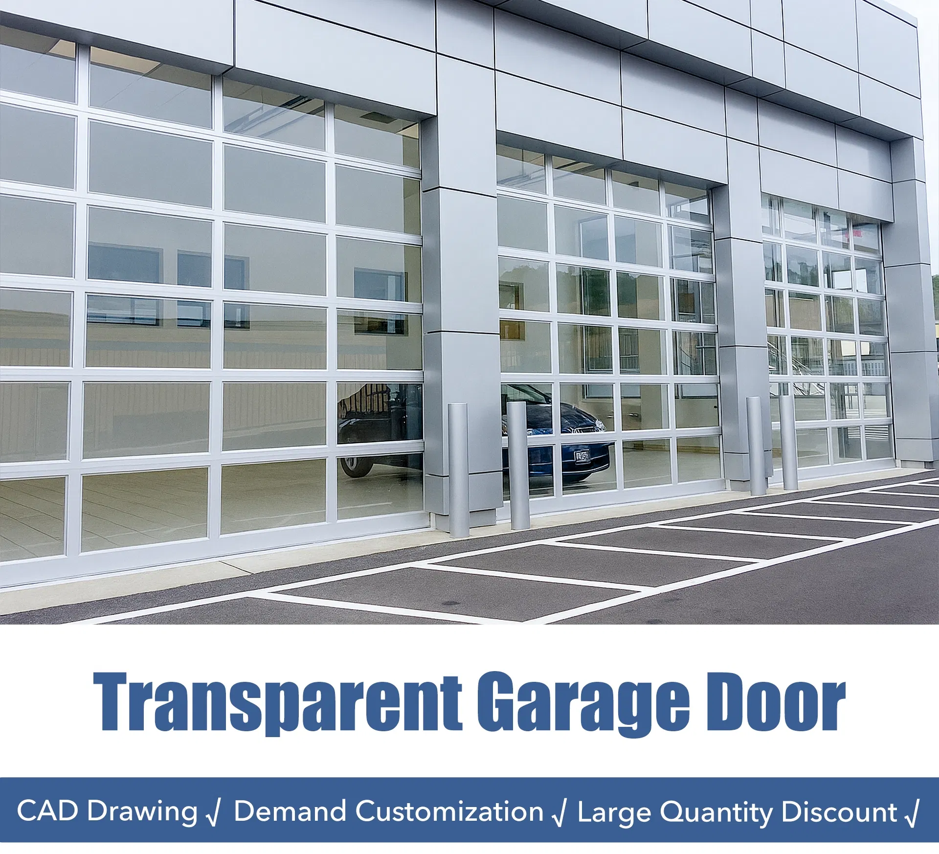 Glass Garage Door Main View