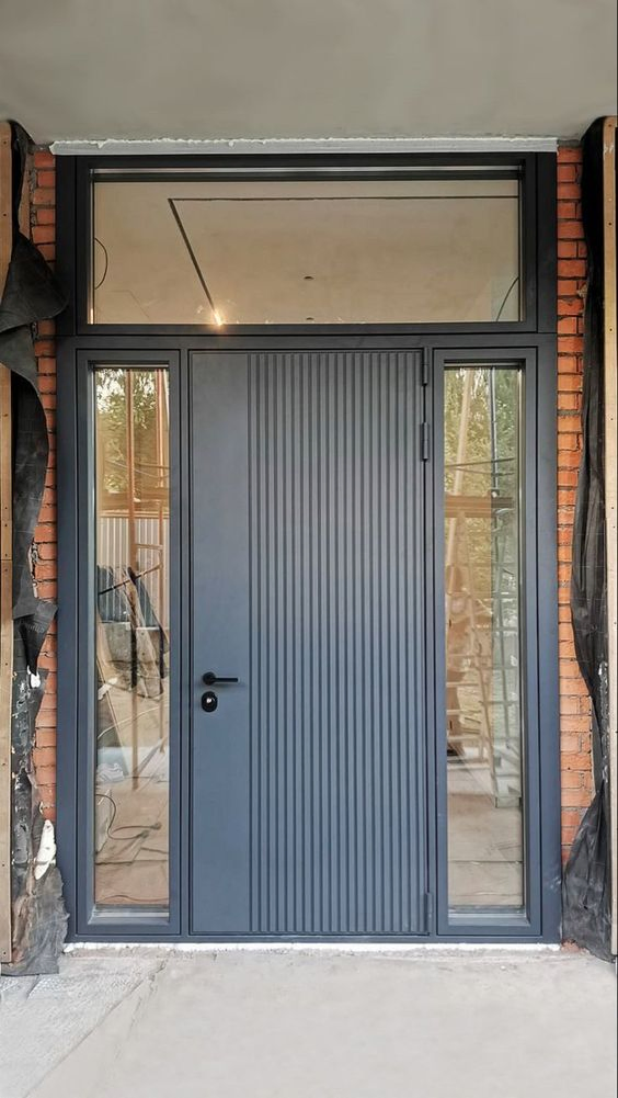Exterior Entrance Entry Other-Doors Metal-Door Metallic Stainless Steel Armored Aluminum Modern Gate Security-Door Composite-Door Residential