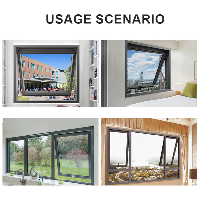 Exterior Grade Aluminum Awning Window Weather Resistant Seals Window