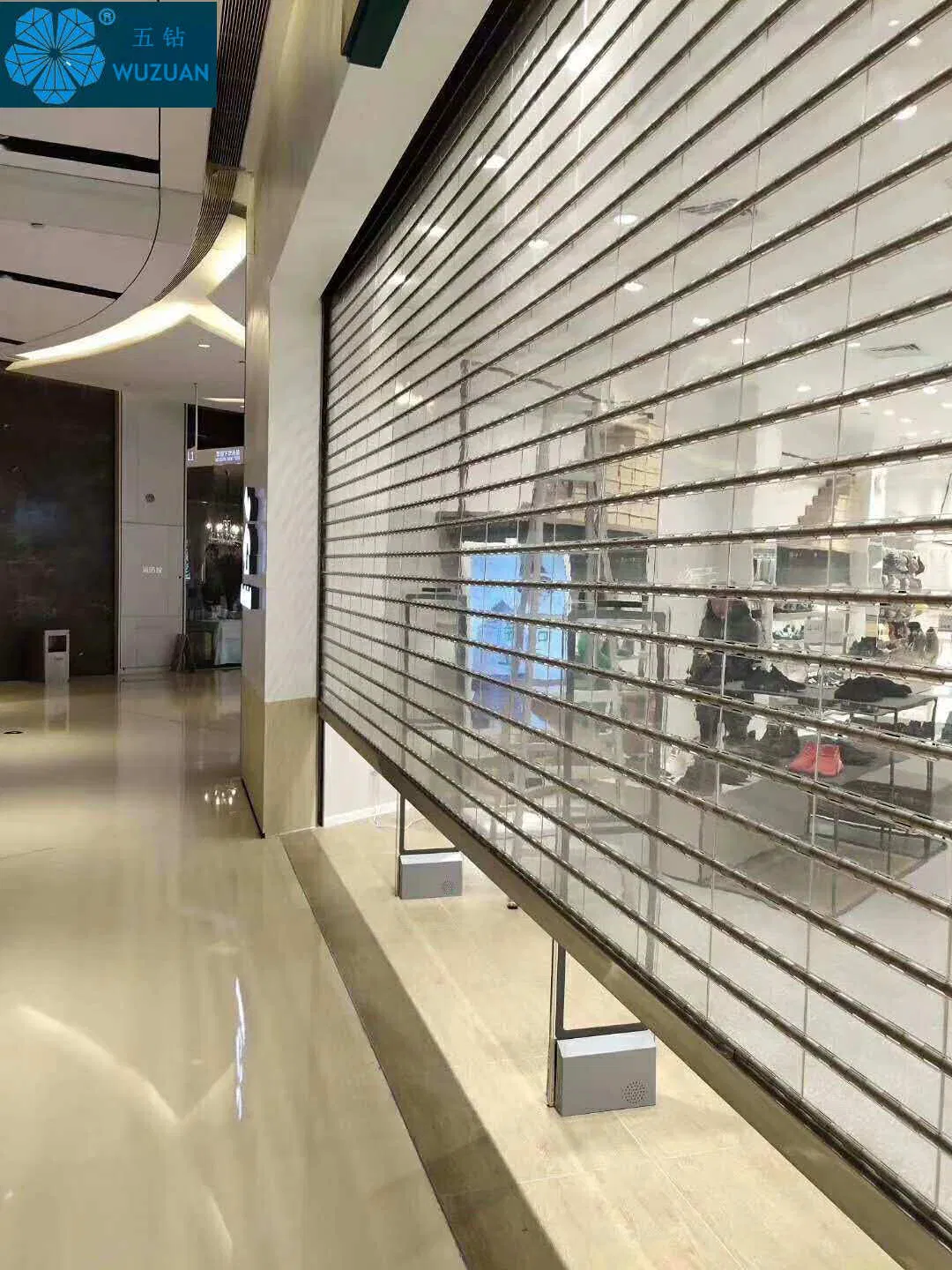 Automatic Electric Good Vision Clear Transparent Design Roller Shutter Auto Polycarbonate Rolling Door Aluminium Glass Security Commercial Roller Door