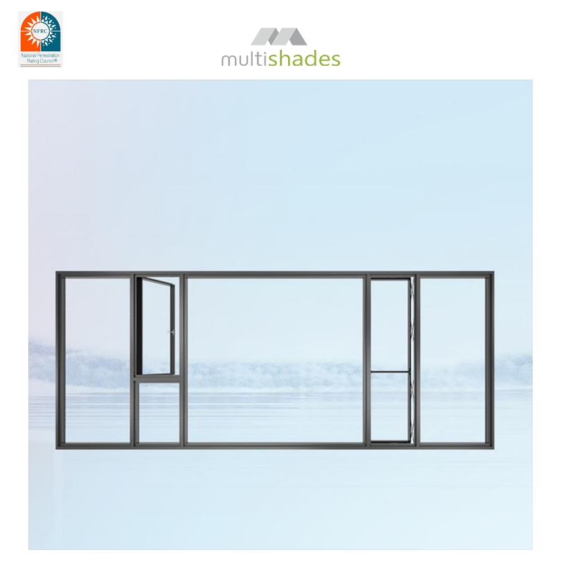 Casement Window Galvanized Hardware Fitted Aluminum Window Anti Corrosion Aluminium Window Tropical Climate