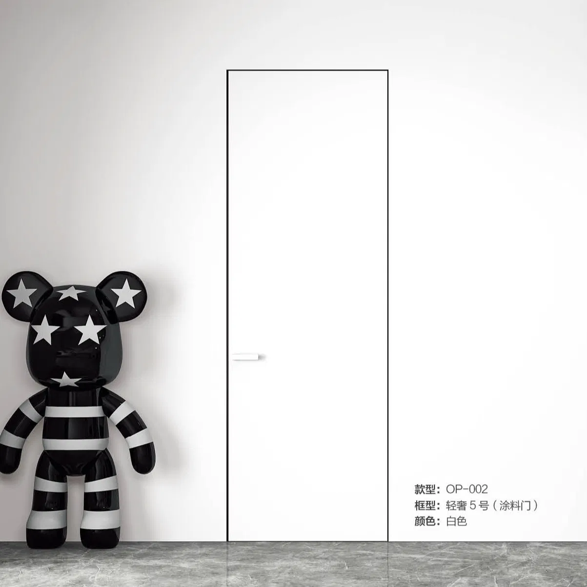 Unpainted Aluminum-Wooden Doors for Indoor Bedrooms, Environmental Protection and Soundproof Doors, Custom-Designed Indoor Paint-Free Aluminum-Wooden Doors