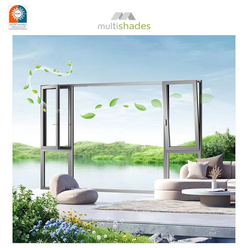 Tilt and Turn Window Weather Resistant Durable Material Aluminum Window Anti Rust Aluminium Window Coastal Homes