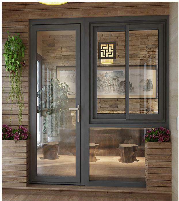 New Design Custom Double Glass Sliding Casement Doors Aluminum Swing Door