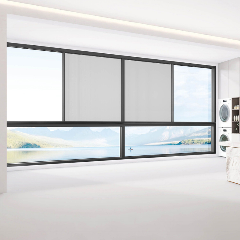 All Weather Aluminum Sliding Window Push-Outuv Resistant Tempered Glass Panels and Corrosion Resistant Window