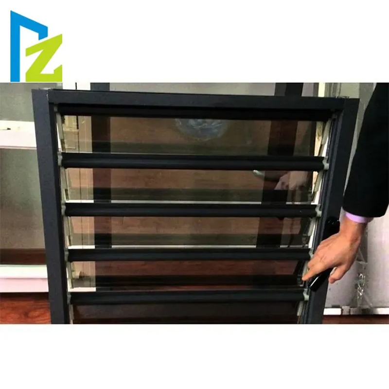 Aluminium Casement Window with Fixed Louver and Clear Glass Panels for Ventilation and Modern Homes