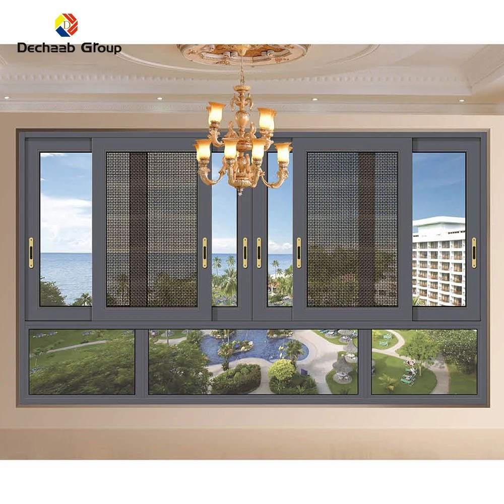 Factory Customized Mosquito Net /Grill/Mesh Casement Window High Double Tempered Glass Aluminum House Sliding Window