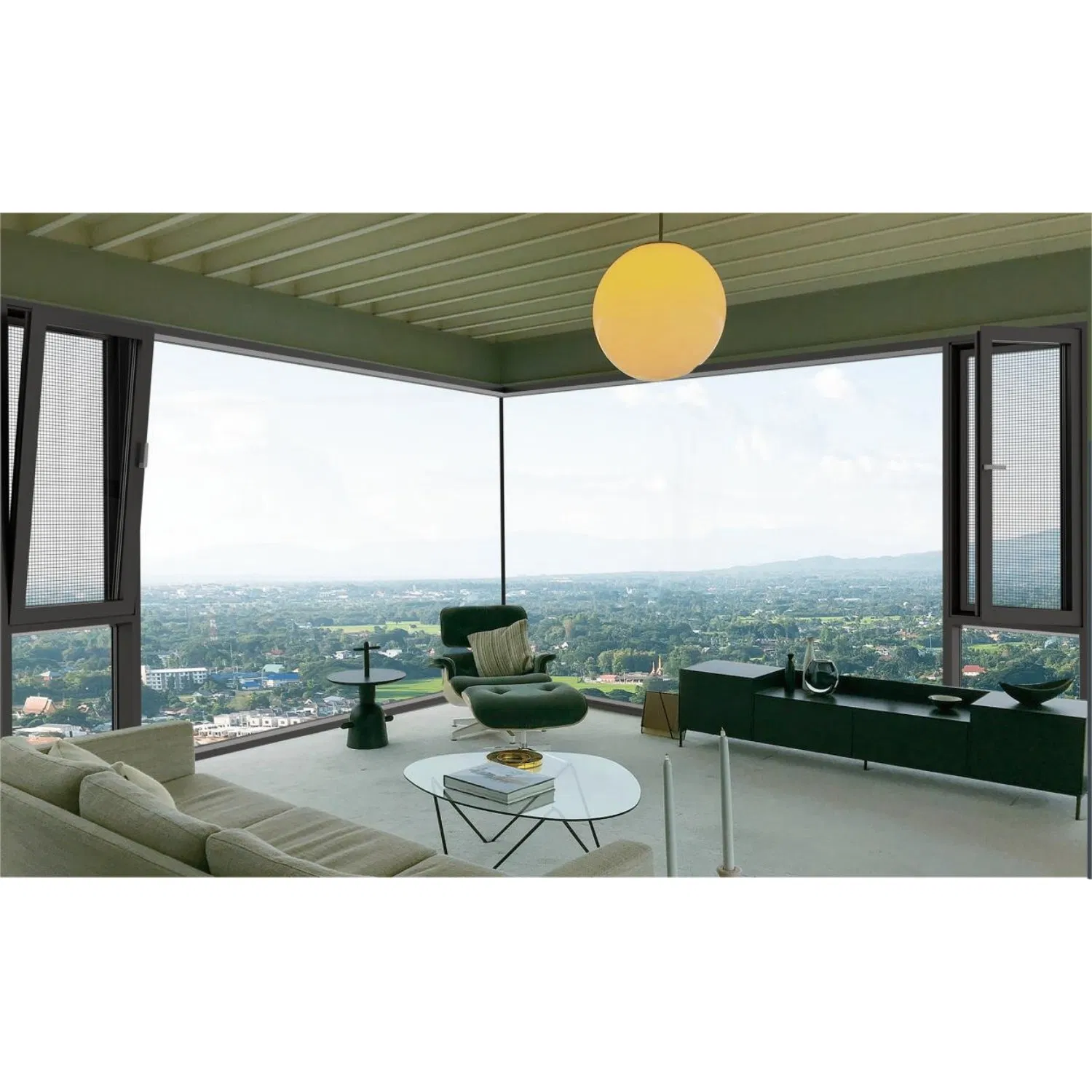 Custom Aluminum Alloy Double Reinforced Glazing Tilt&Turn Windows