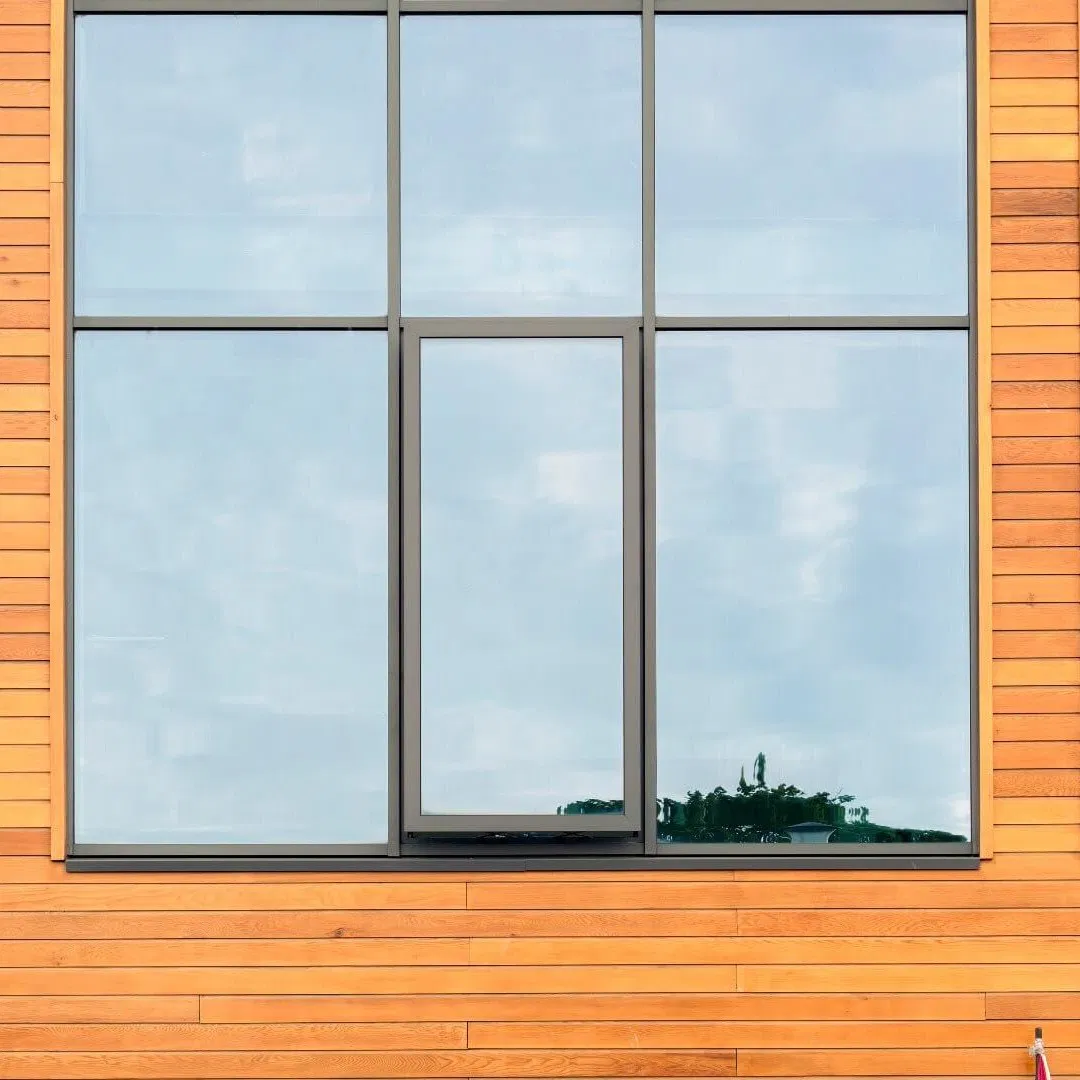 Thermally Broken Commercial Double Glazed Aluminum Picture and Fixed Triple Glass Window