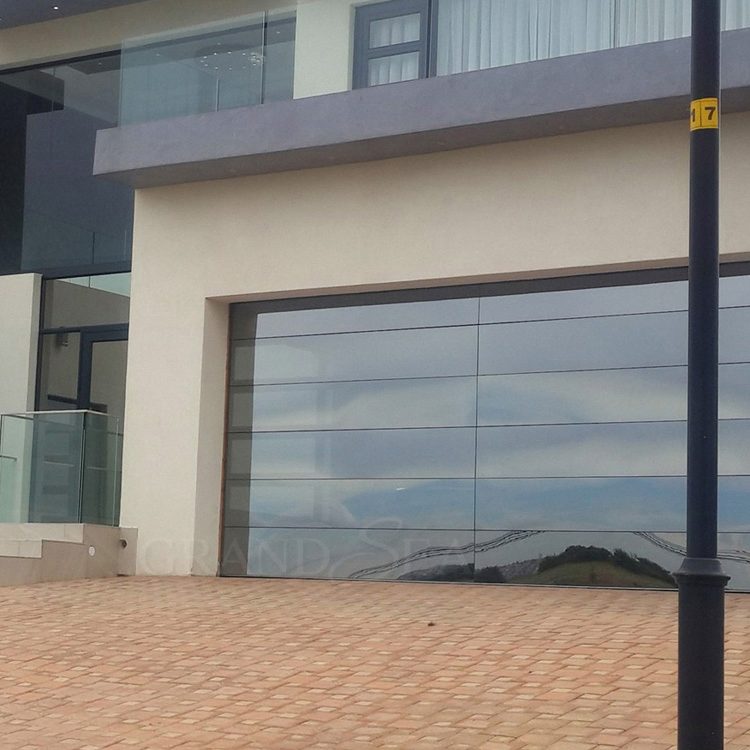 5%off Custom 16X7 Modern Wholesale Lift Smart Electric Insulated Sectional Panel Glass Frameless Automatic Aluminum Garage Door