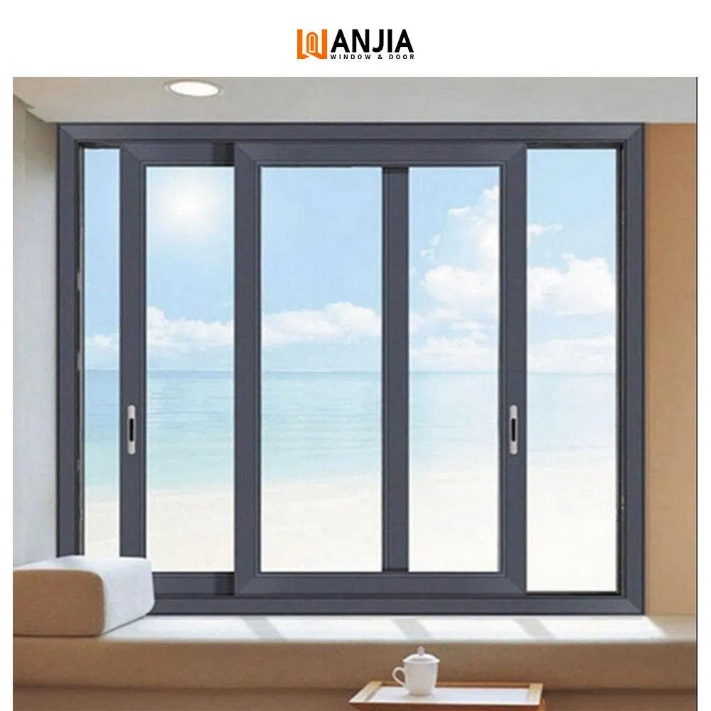 Durability Three Panel CE Standard Weather Resistant Glass Aluminum Sliding Window