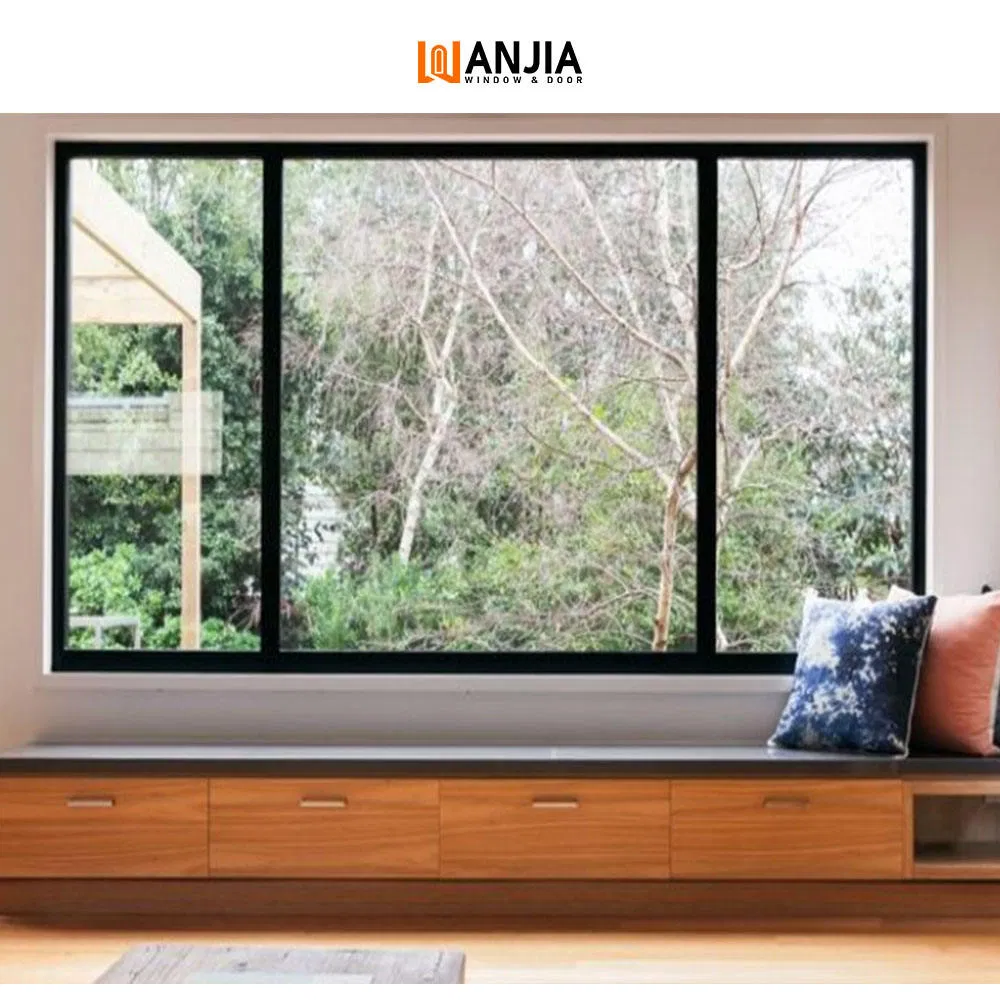 Durability Three Panel CE Standard Weather Resistant Glass Aluminum Sliding Window