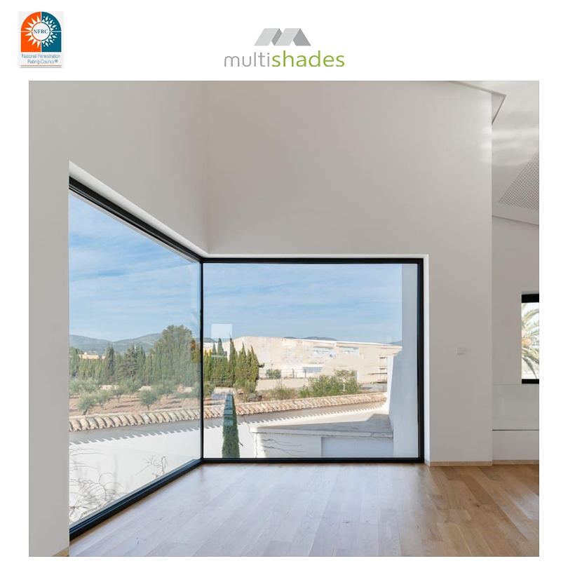 Fixed Window French Style Luxury Appearance Aluminum Window Smooth Operation Aluminium Window High End Villa